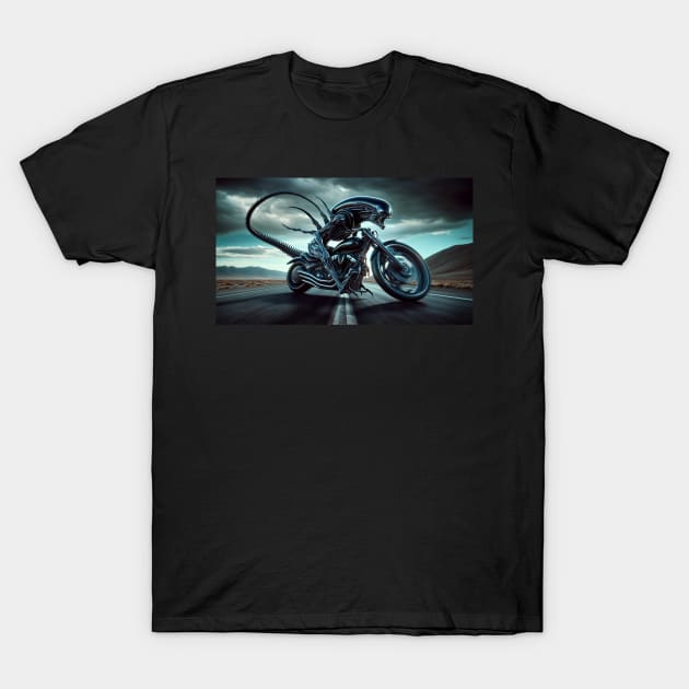 Alien Biker I T-Shirt by IcarusPoe